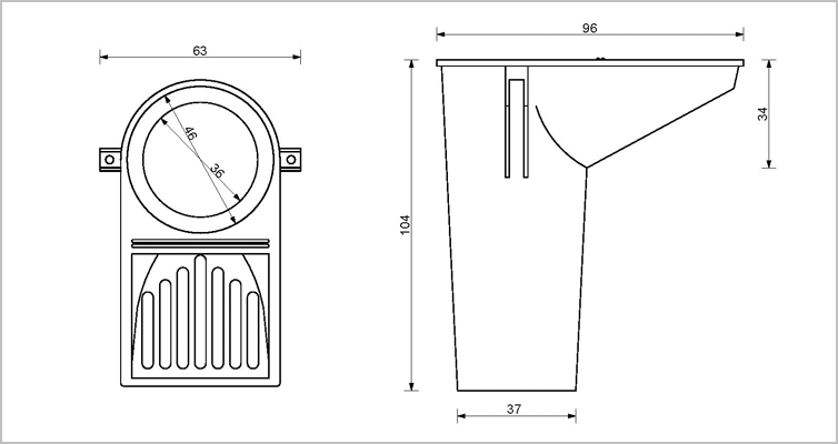 Tramo con boca DROMADER